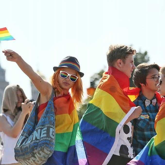 Tęczowe okulary+ flaga Rainbow Akcesoria dumy na paradę