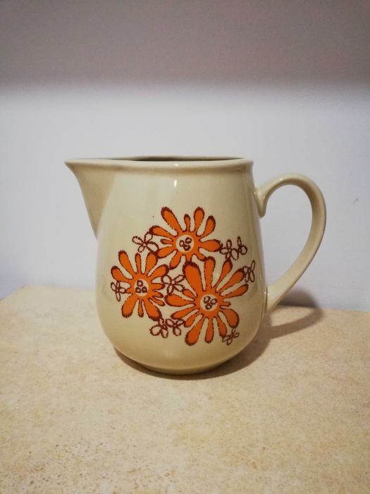 PRL dzbanek w kwiaty Tułowice