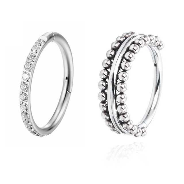 2 Brincos Piercings em Titanium 16G 1.2x8mm NOVOS
