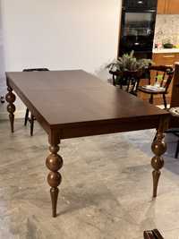 Piękny stół do jadalni- nogi drewniane, blat fornirowany- OKAZJA