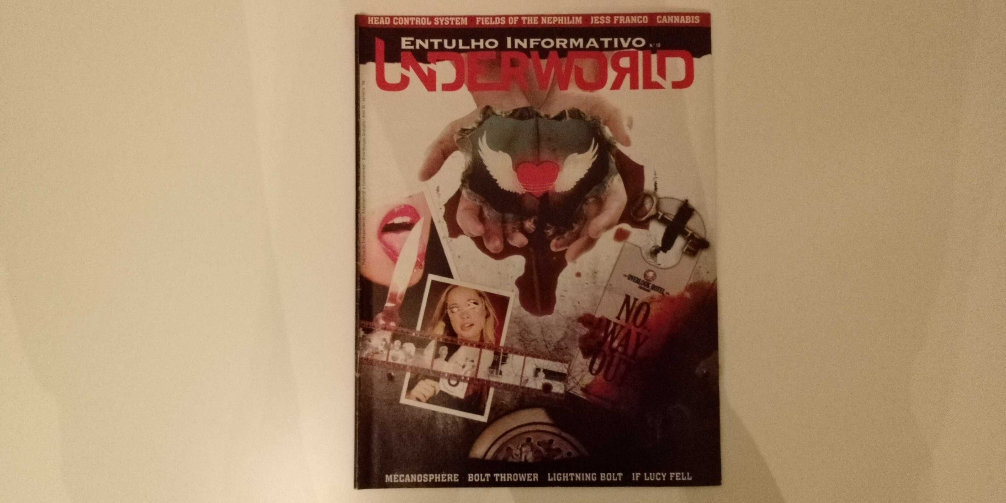 Underworld #16 #18 revistas Metal Rock Punk BD cinema arte literatura