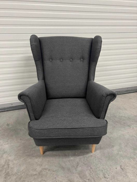 Szary fotel uszak stan idealny