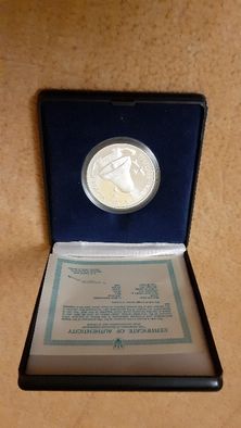 Монета коллекционная серебро (Ag 925) 10 лет Чернобыльской аварии