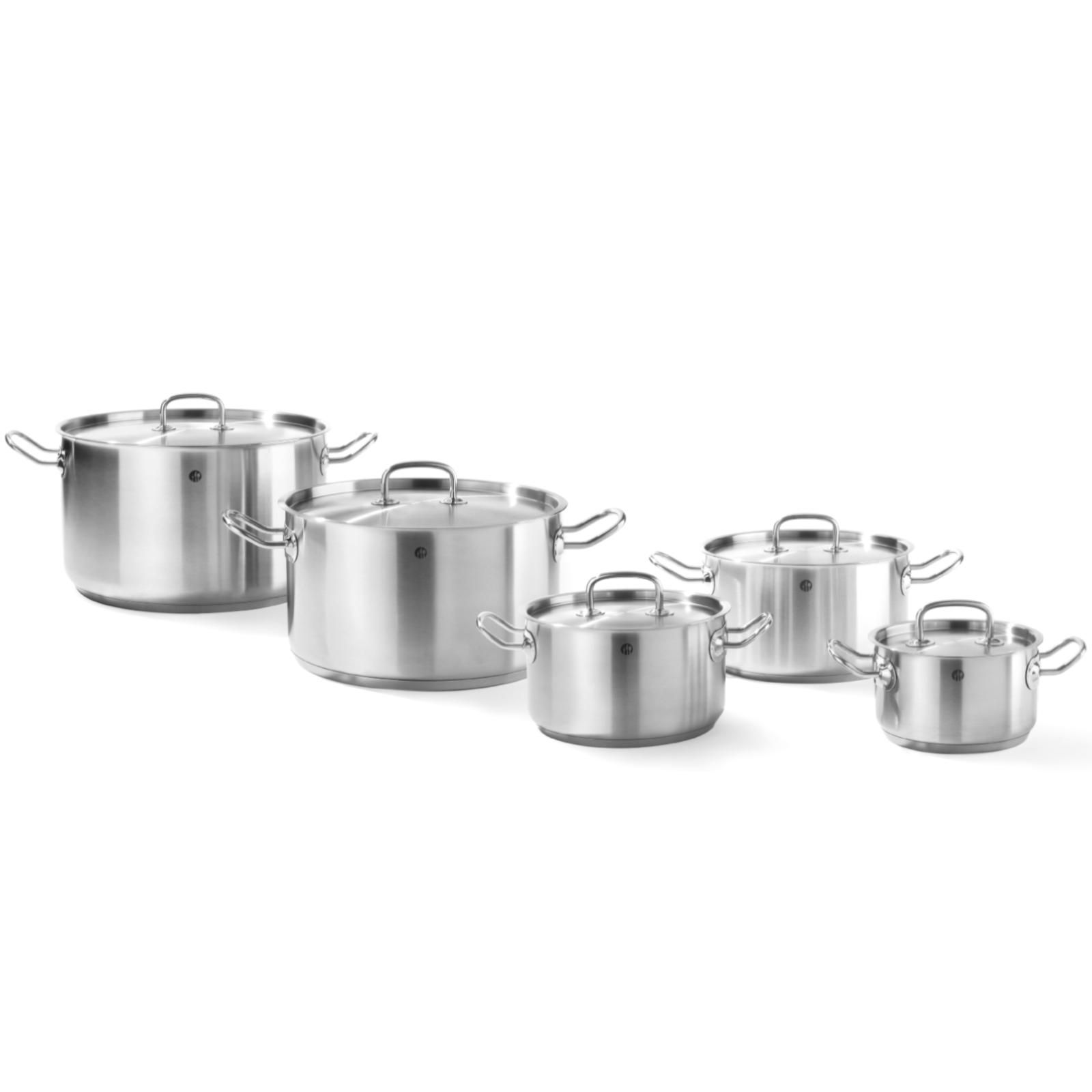 Garnek średni Kitchen Line z pokrywką 15 l śr. 320 x 190 h