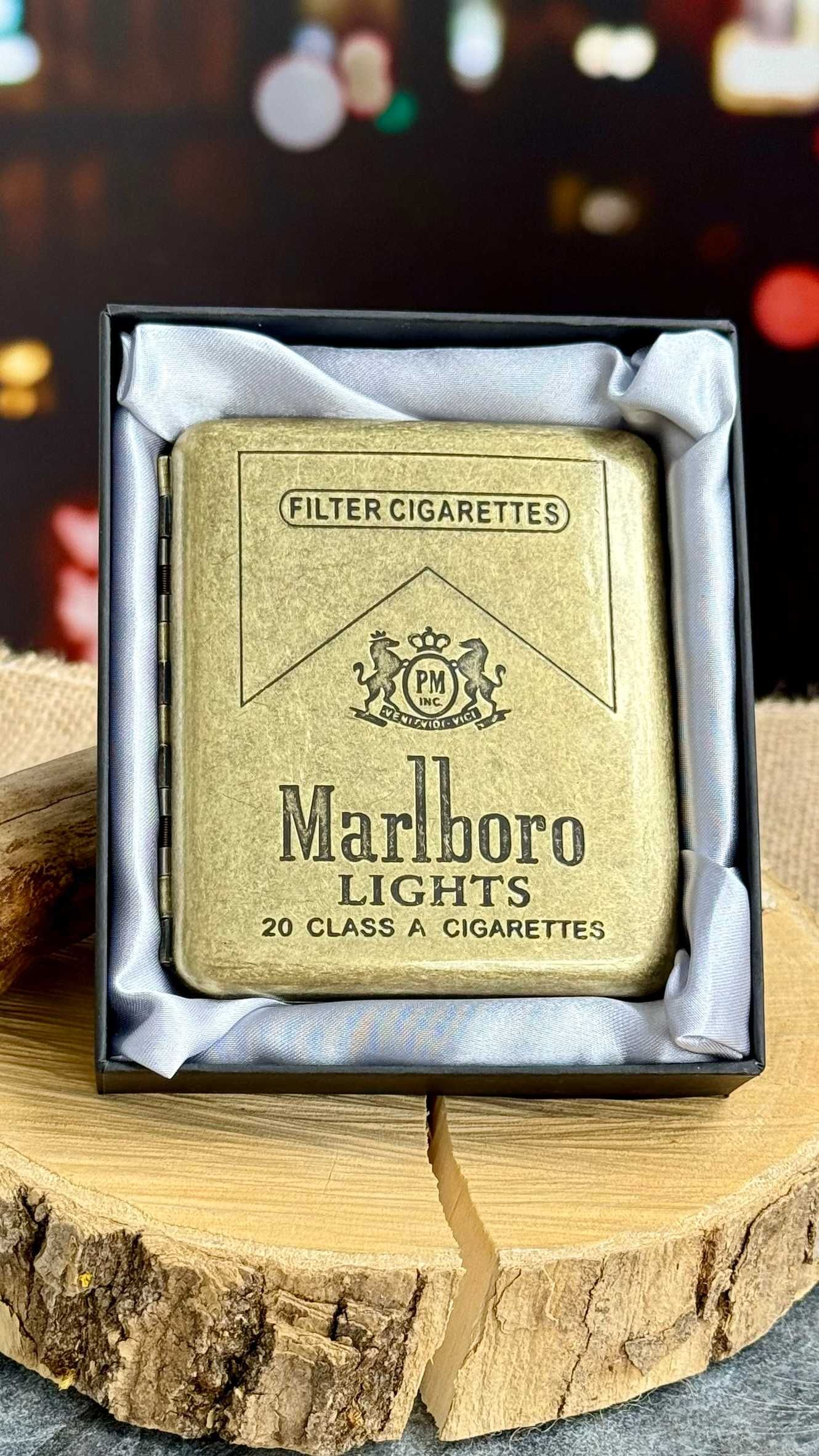 Papierośnica pudełko metalowe retro vintage box Marlboro