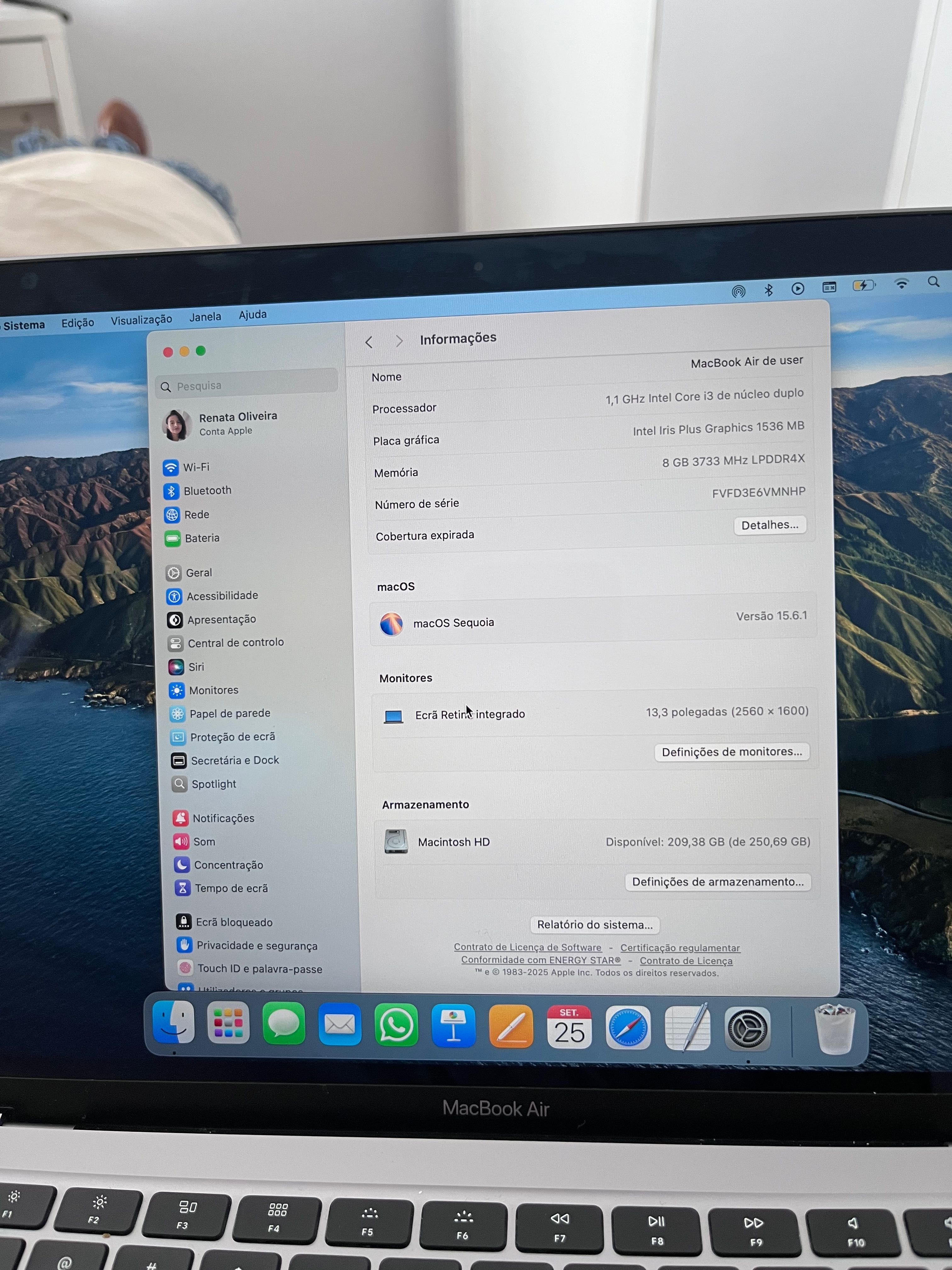 Macbook Air 13 polegadas com ecrã de retina 2020