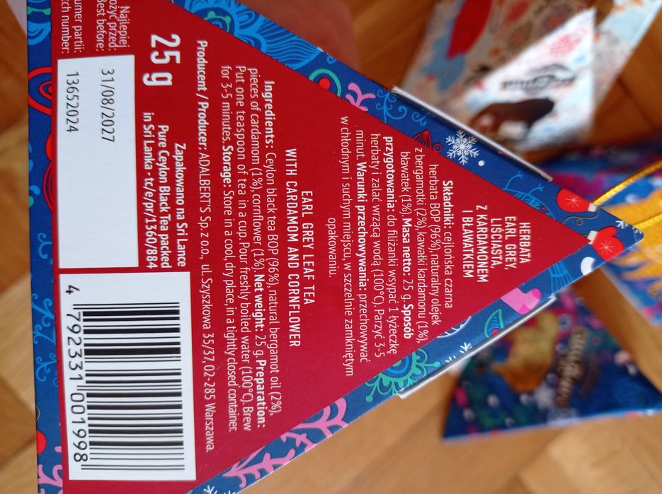 Herbata czarna liściasta Sir Adalbert's w pudełku prezentowym