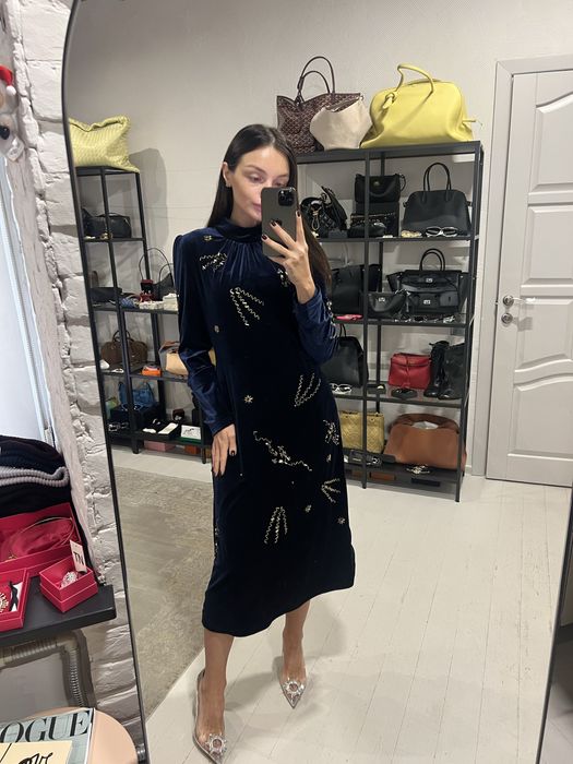 Екслюзив! Оксамитова сукня Valentino, вишиті сузірʼя, розмір М! Знижка