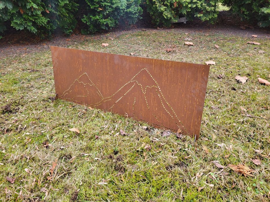 Panel dekorayjny perforowany corten do ogrodu/domu