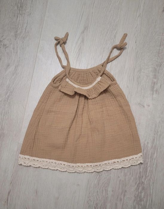 Piękna sukienka tunika boho ażur HandMade 68