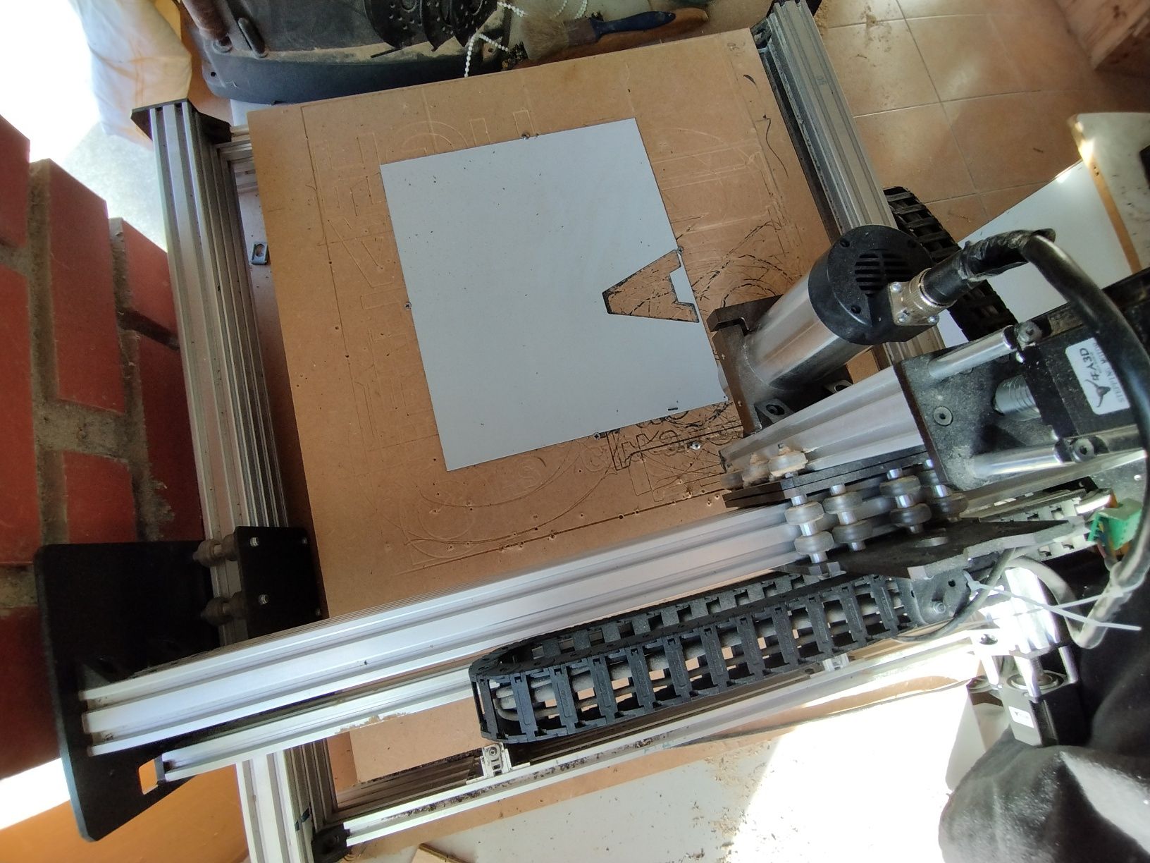 Cnc fresadora com Spin 500*500mm