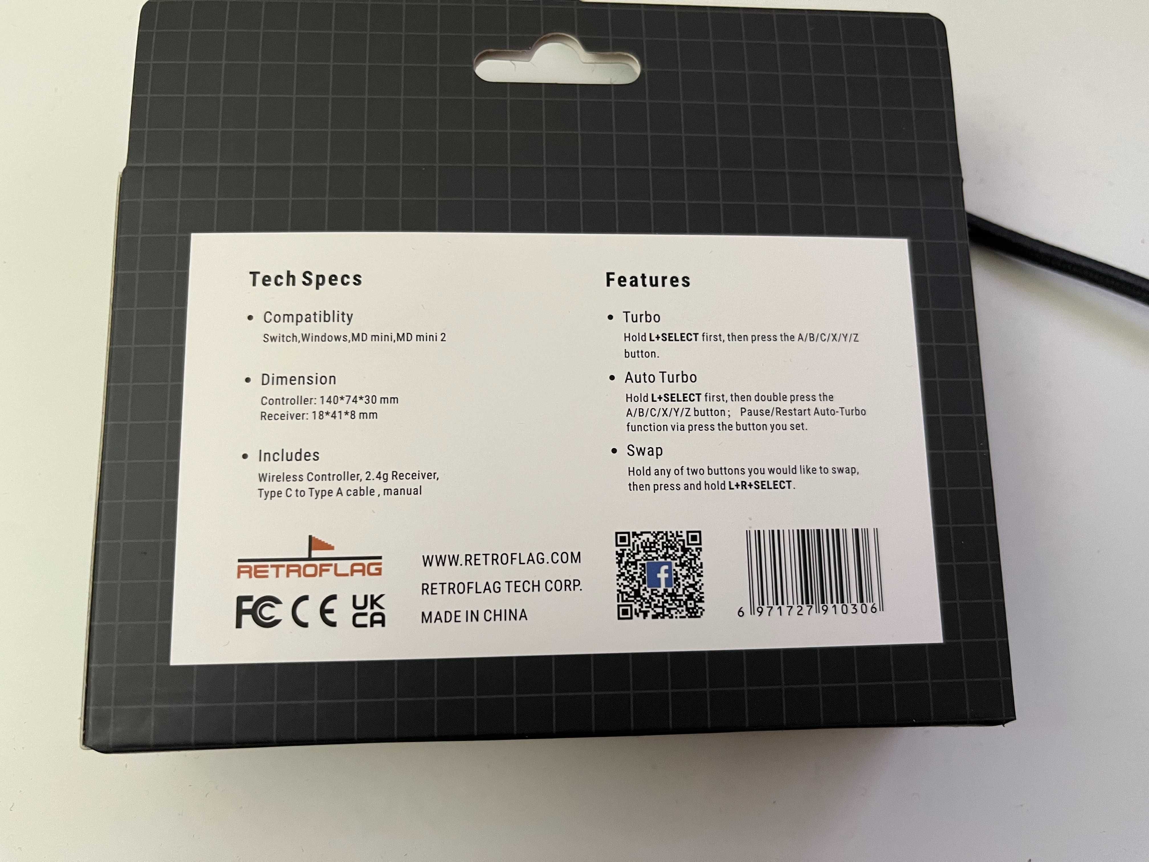 Безпровідний геймпад (новий) Retroflag 2.4G Classic Controller-M, Sega