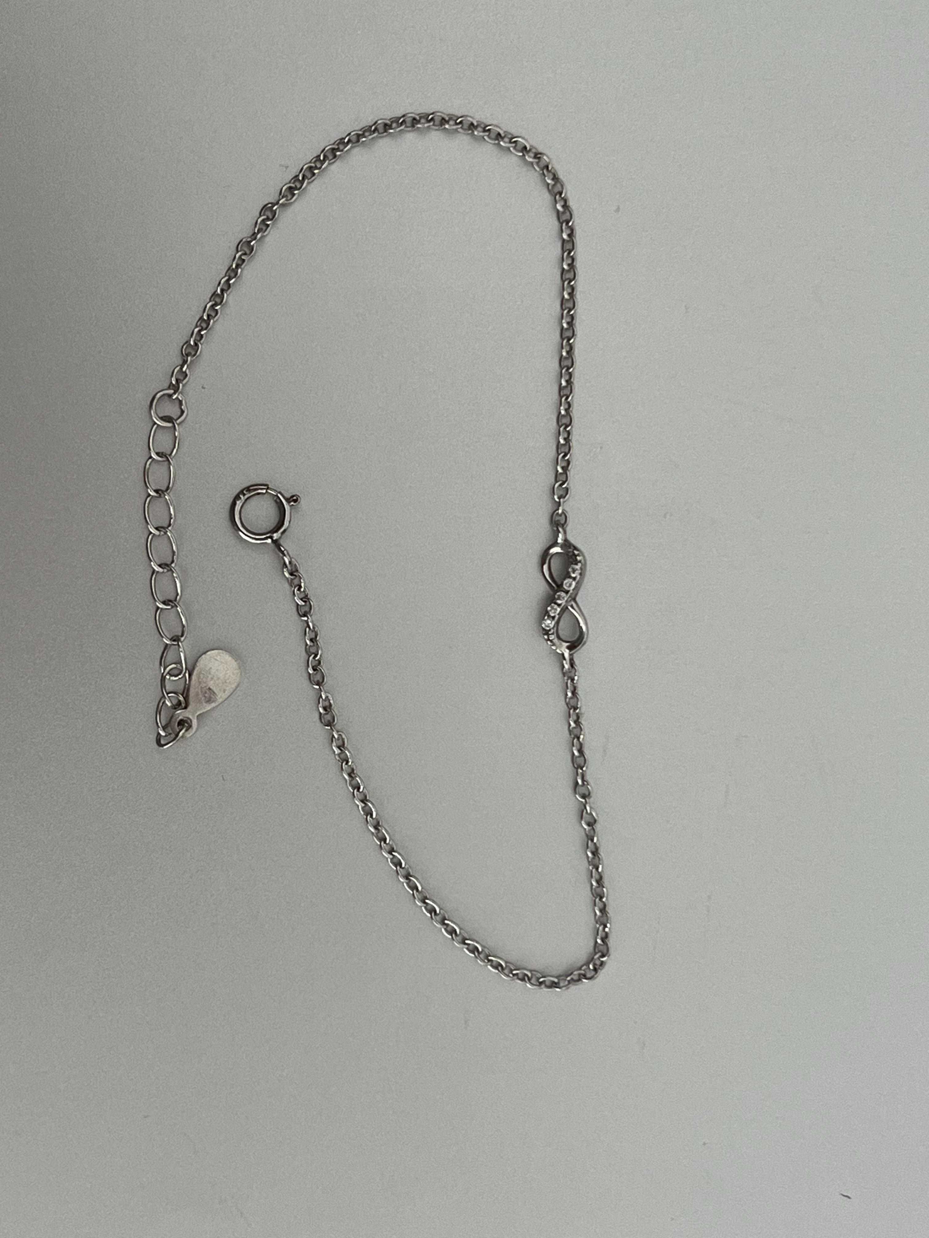 Pulseira prata símbolo infinito NOVA