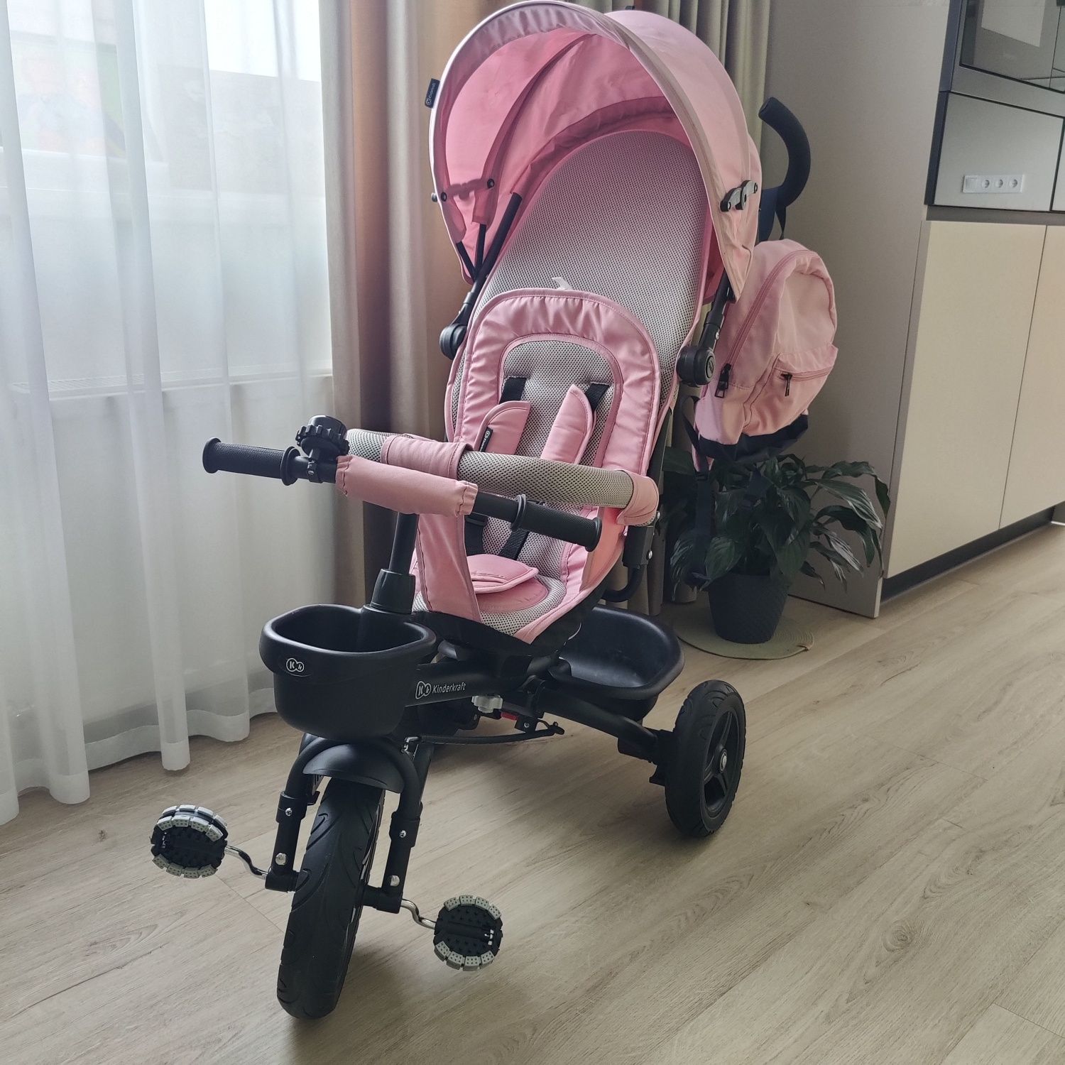 Триколісний велосипед Kinderkraft Aveo Rose Pink + Рюкзак Skechers