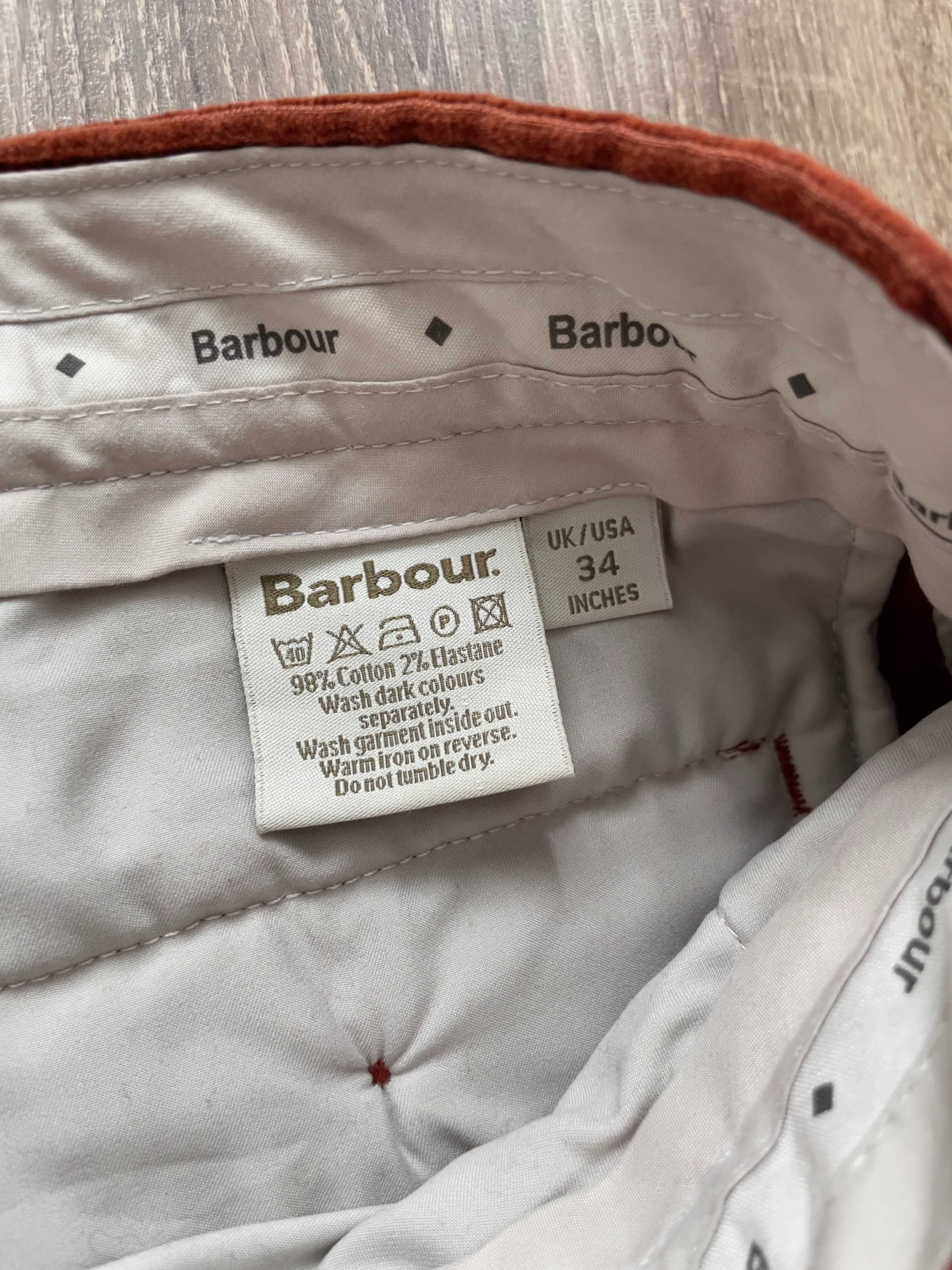 Продам вельветові штани, брюки, чіноси, джинси Barbour (size 34)