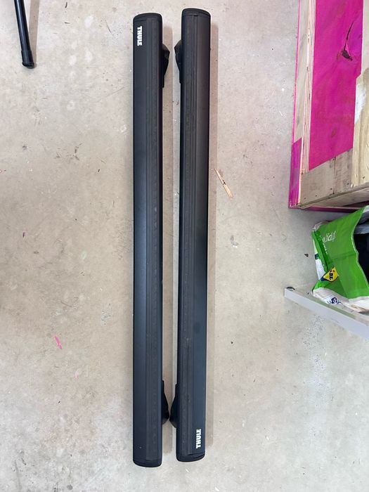 Thule Wingbar Evo 118cm preto(2) + Thule Raised Rail Evo