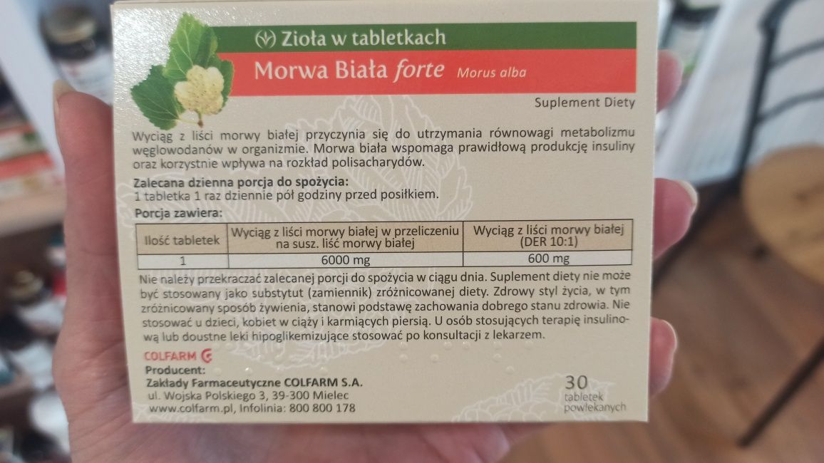 Morwa biała Forte - 30 tabletek