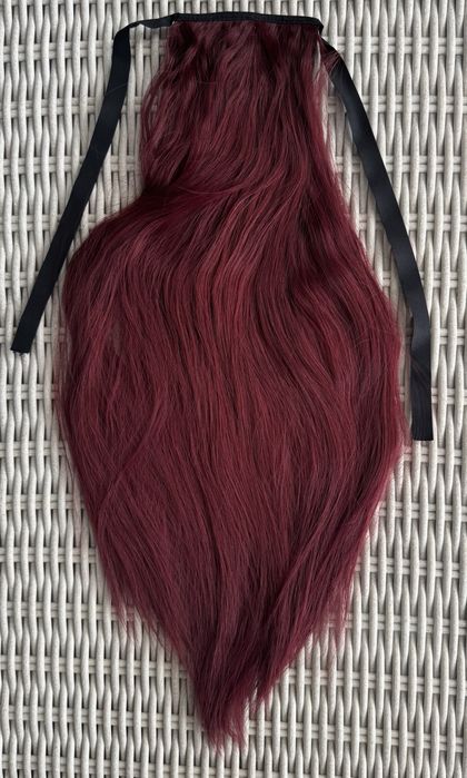 Premium ULTRA Quality – Włosy Doczepiane Kucyk mahoń fale