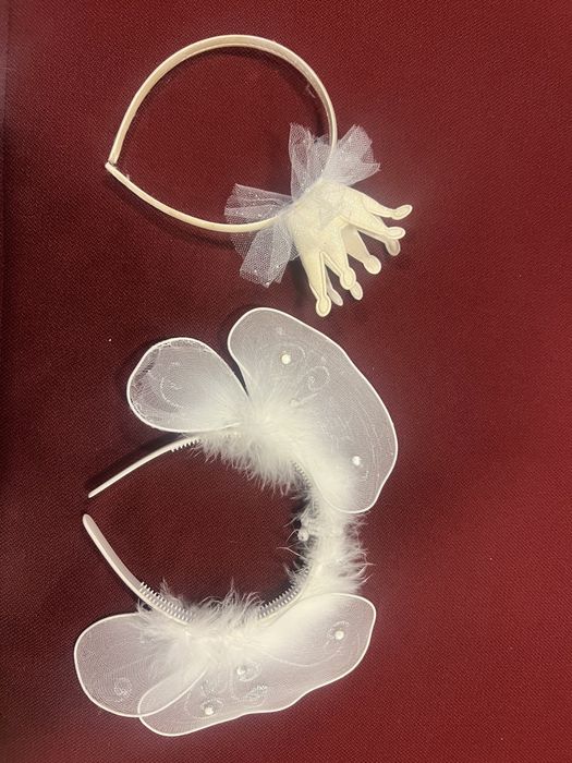 Обруч з короною, Ободок обруч діадема бабочки,  метелика фєї