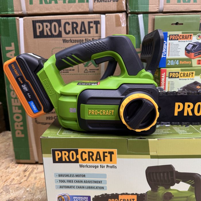 Акумуляторна ланцюгова пила Procraft PKA42Li (20В, 4А·г, 1 АКБ ЗП