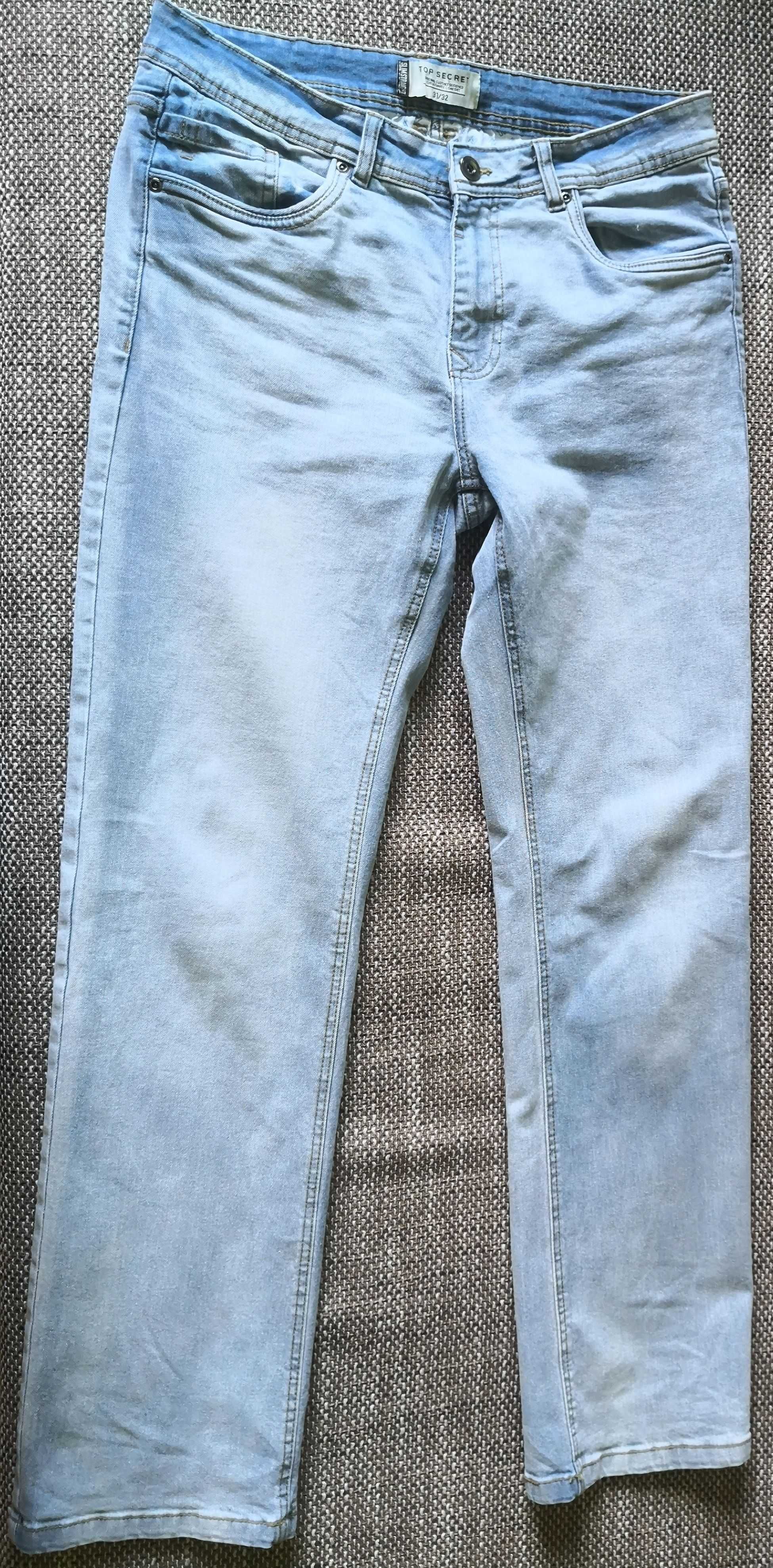 spodnie jeans denim z prostą nogawką TOP SECRET 31/32