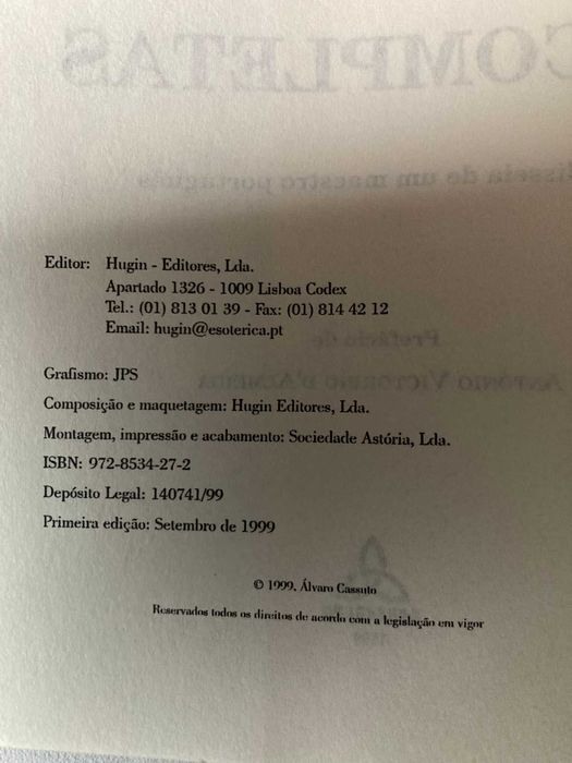 Sinfonias Incompletas, de Álvaro Cassuto