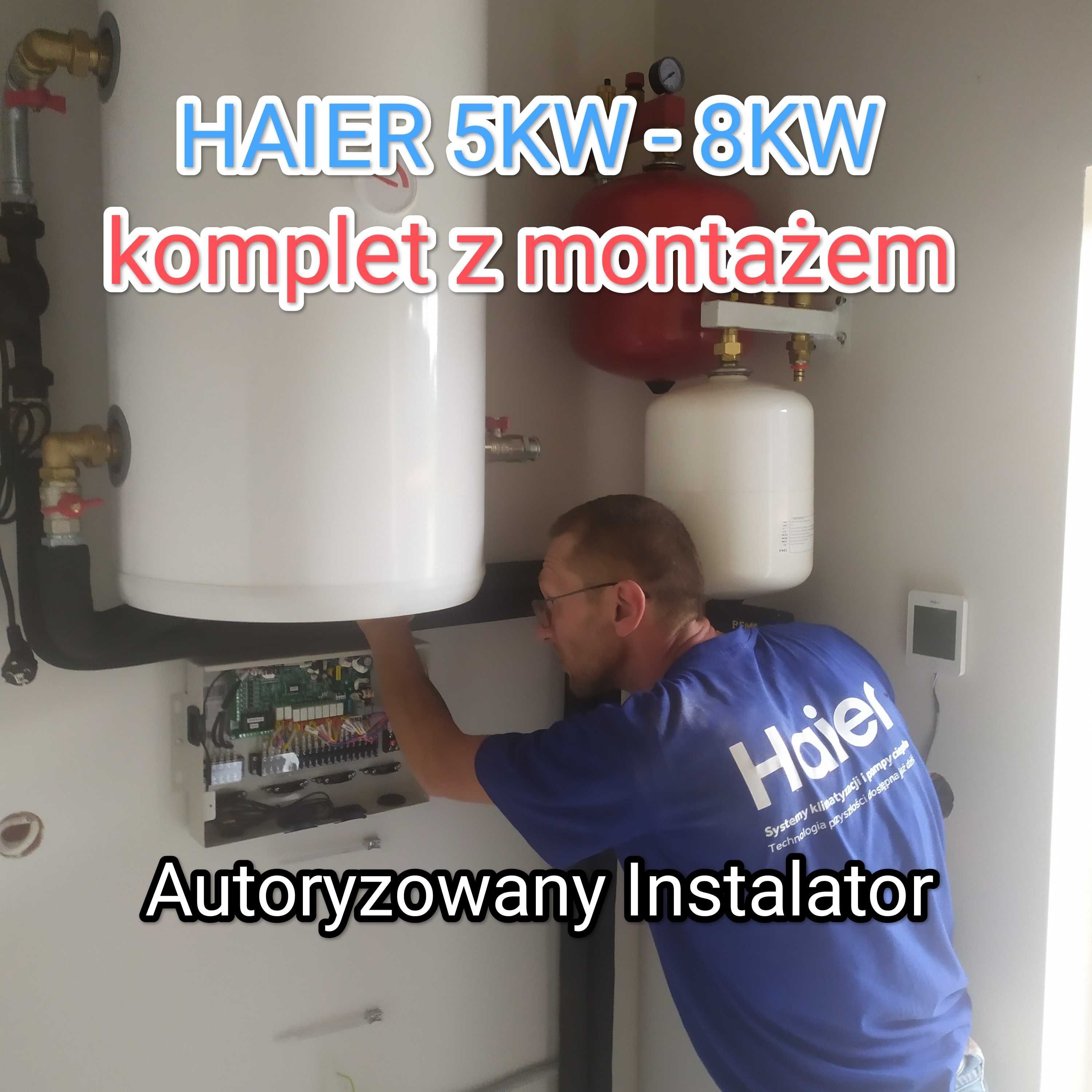 Pompa Ciepła z montażem Haier 5KW - 8KW kompletny zestaw