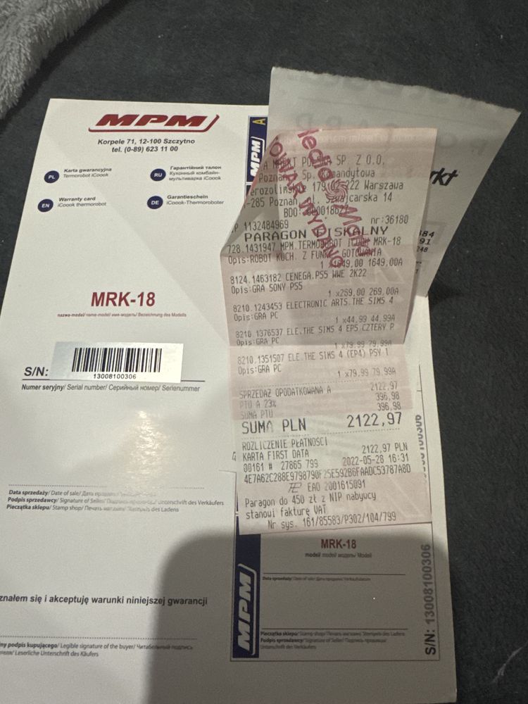 Robot MPM I-Coook MRK-18 WiFi
