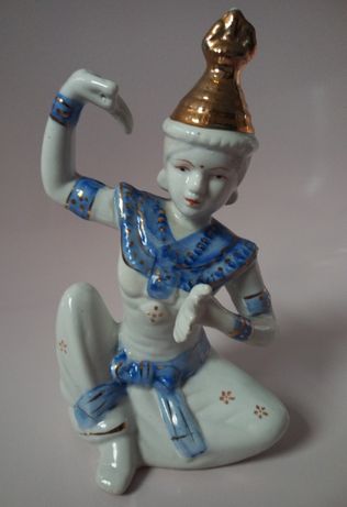 Porcelanowa figurka - Hinduska bogini prod. Chiny lata 90-te.