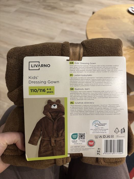 Szlafrok dziecięcy nowy
