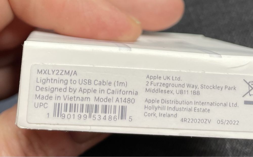 Kabel iPhone Lightning to USB Cable (1m) MXLY2ZM/A kabel do telefonu