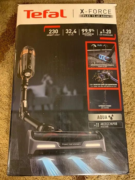 Odkurzacz Tefal X-Force Flex 15.60 Aqua TY99G1 + NOWA BATERIA! OKAZJA!