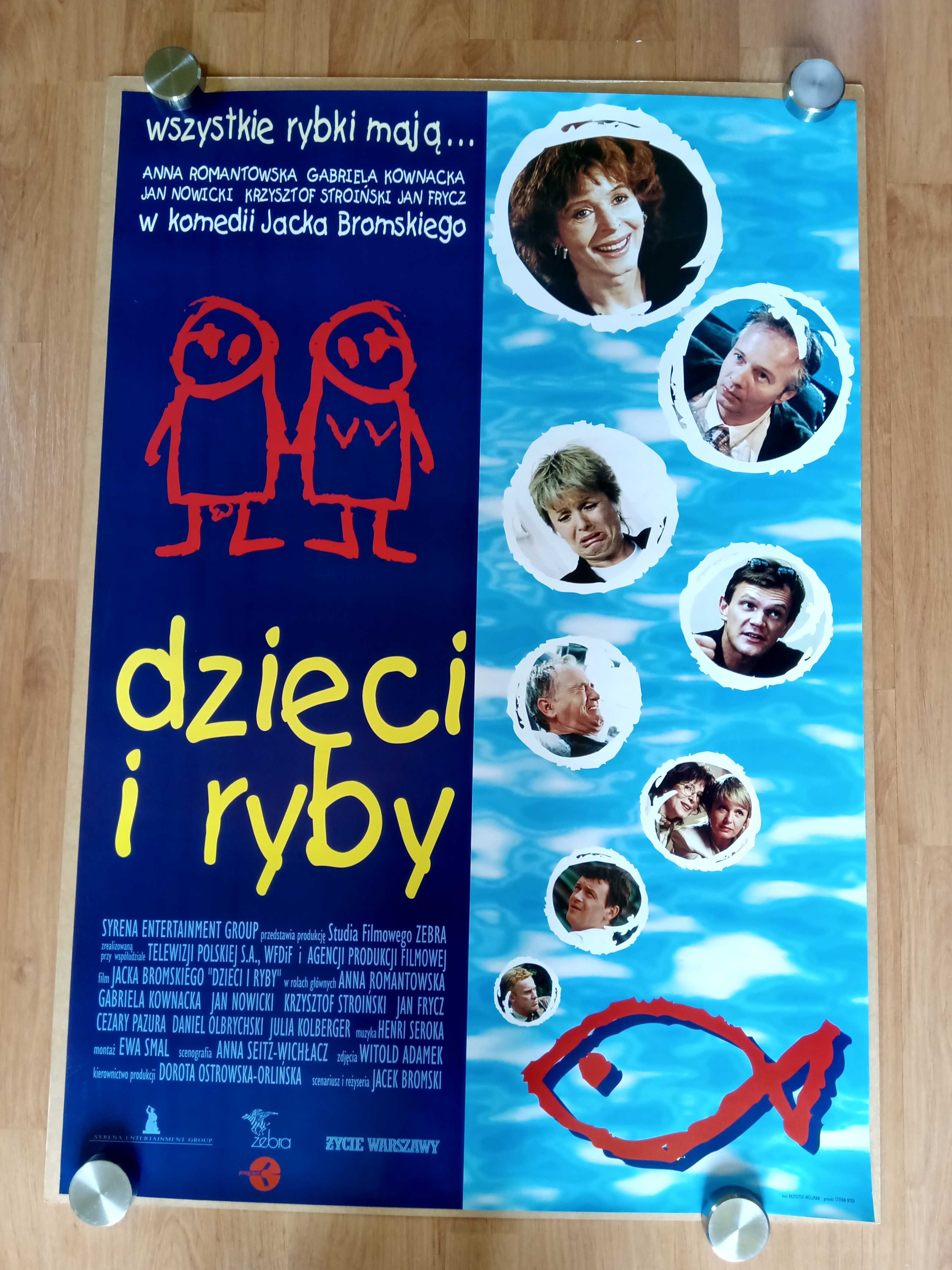 Plakat filmowy Dzieci i ryby/wersja 1/Oryginał z 1997 roku.