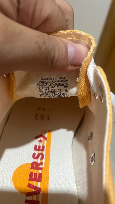 All Star Converse amarelo baixo tamanho 43