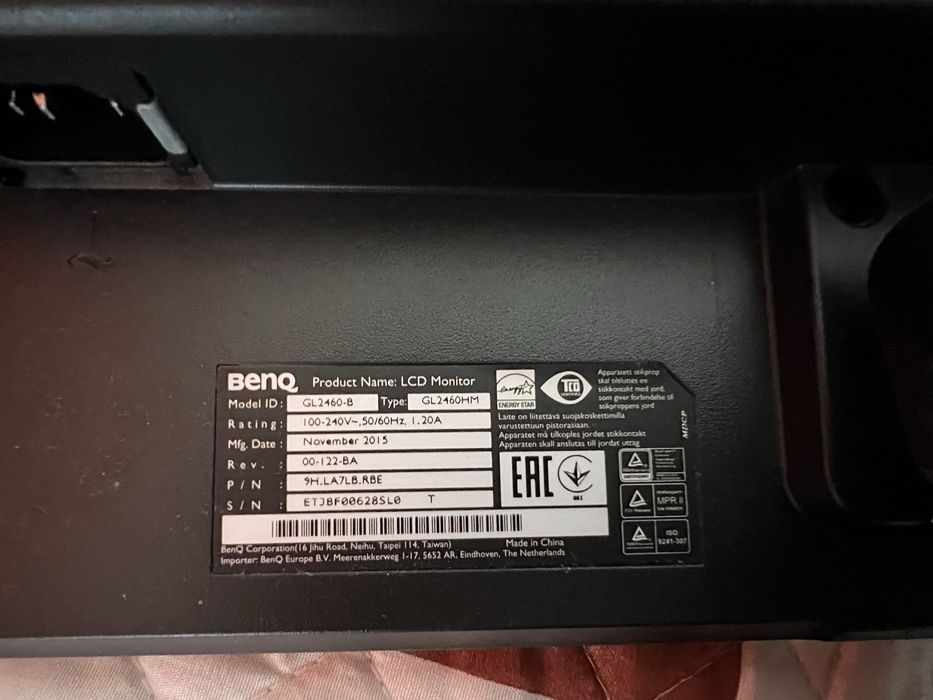 Vendo monitor benq GL2460-B