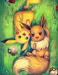 Malowanie Po Numerach Dla Dzieci Pokemon Pikachu 04 Obraz z Ramą 40x50