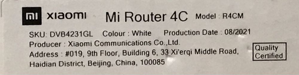 Xiaomi Mi Router 4c 300Mbps