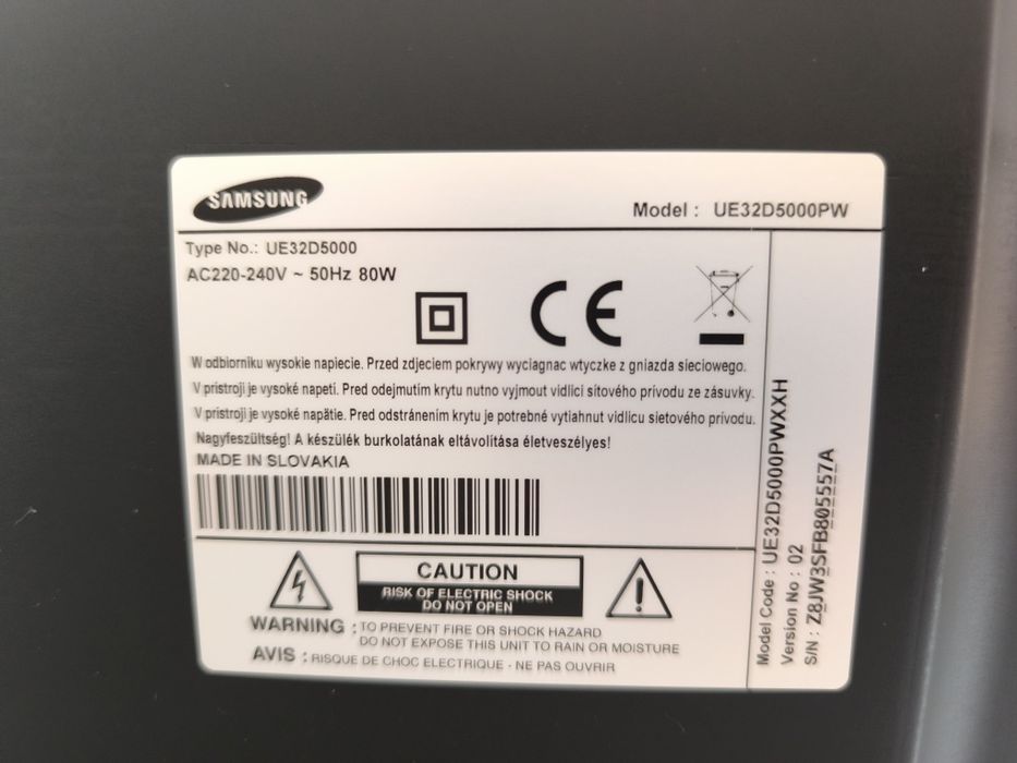 Telewizor Samsung 32 cale Model Samsung UE32D5000PW Stan BDB