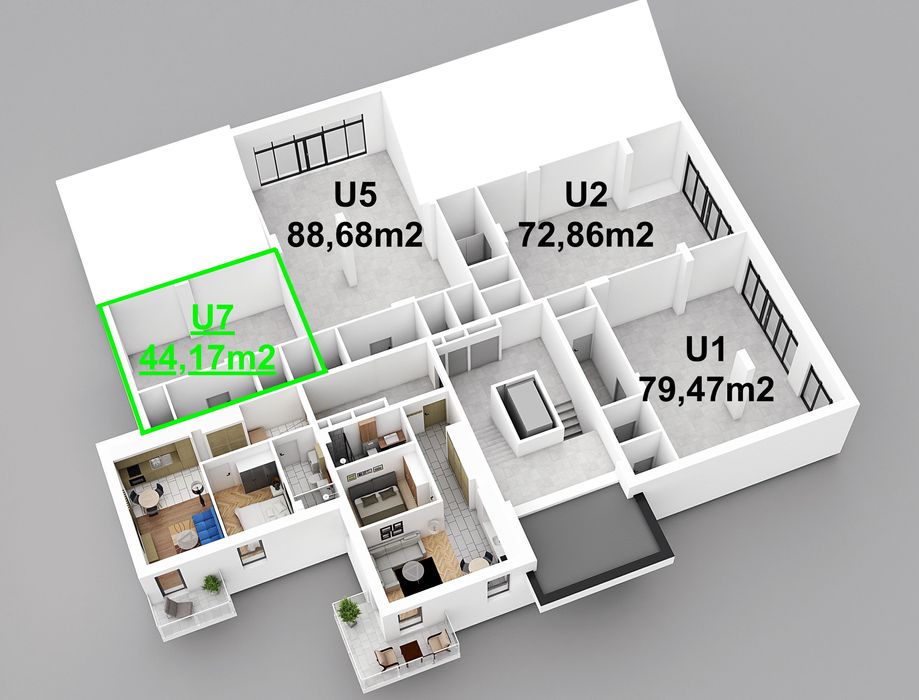 Lokal usługowy 44,17m2 U7