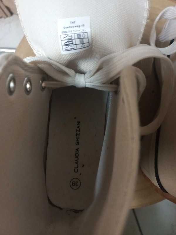 Buty trampki wysokie jasne jak nowe r.39