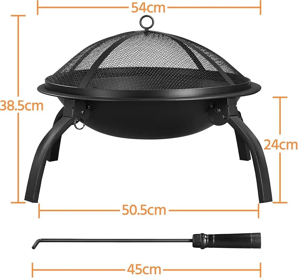 Braseiro Firepit Dobrável 2 em 1
