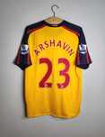 Arsenal 2008/2009 Koszulka Piłkarska Wyjazdowa Nike #23 Arshavin Żółta