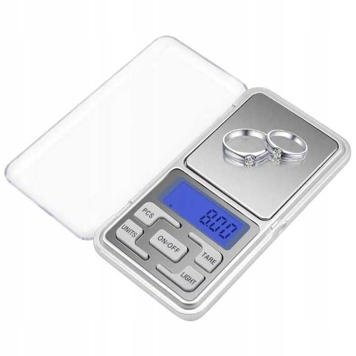 Waga elektorniczna jubilerska precyzyjna 0,01g/500g LCD+baterie zestaw