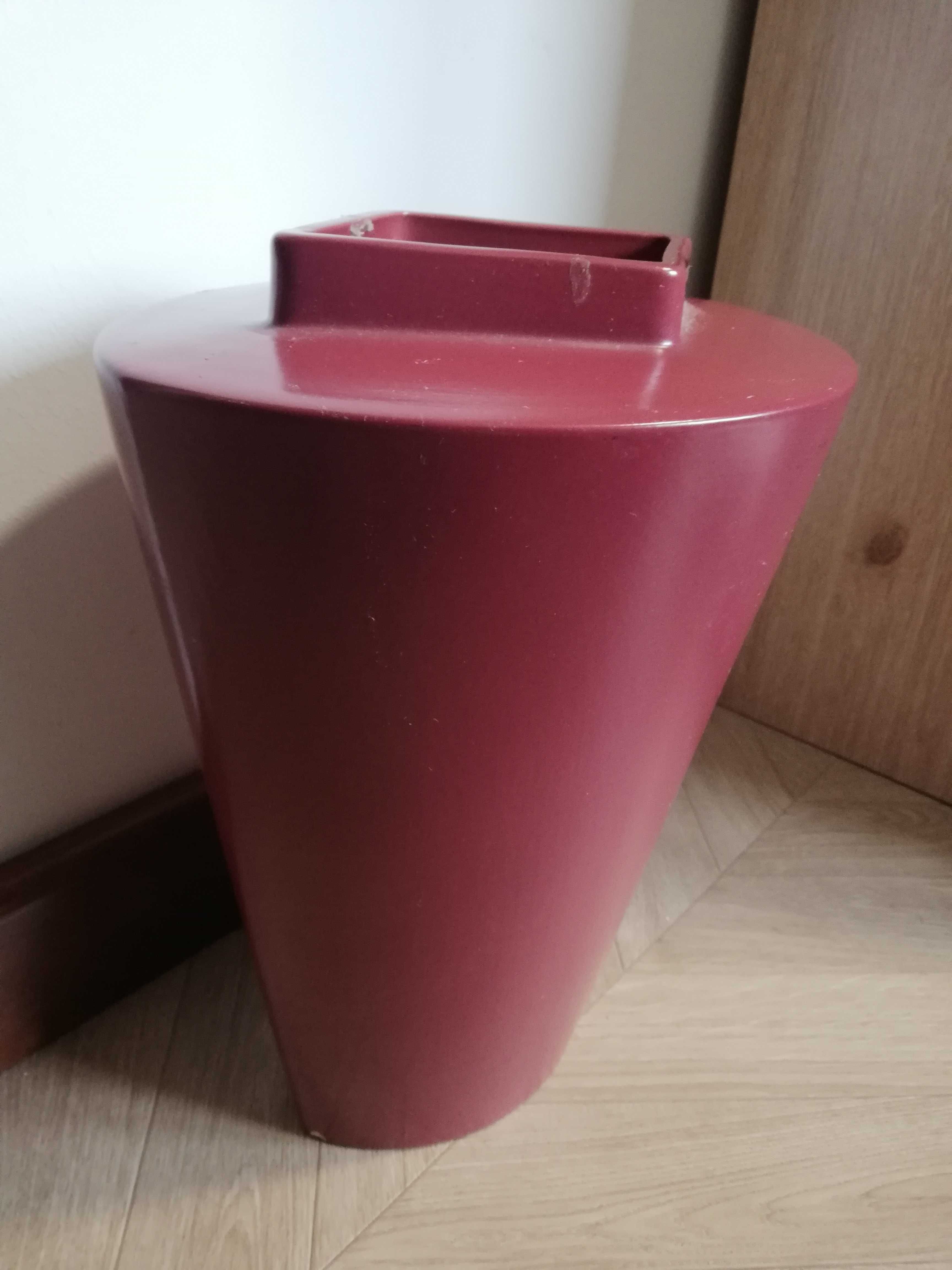 Wazon ceramiczny ASA Selection bordowy 34cm DUŻY