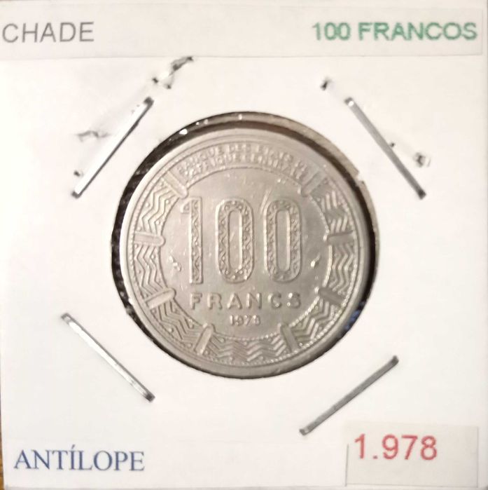 Chade - - - 100 Francs - 1978 - - - Moeda