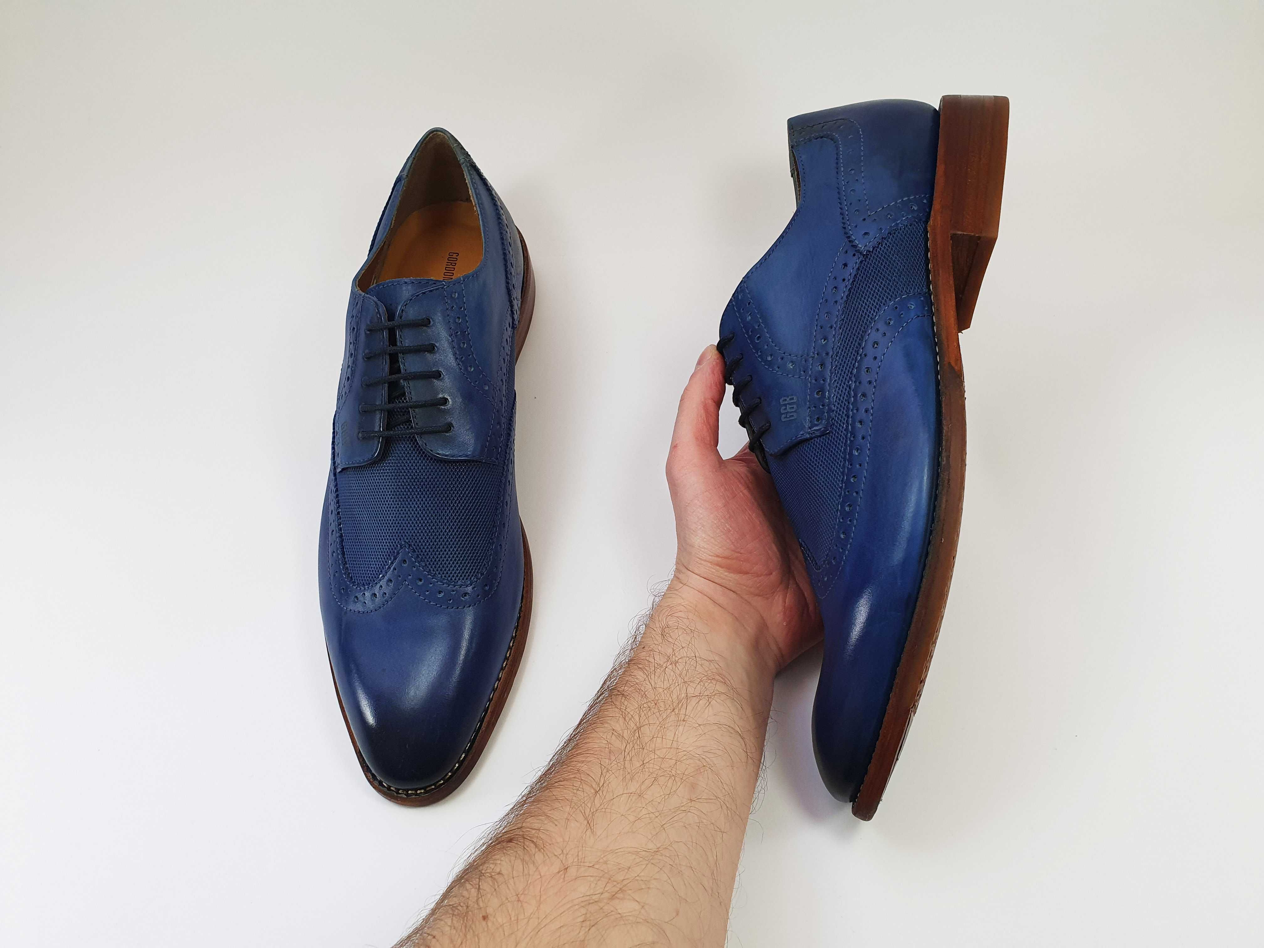 Синие мужские туфли GORDON & BROS Germany 46 47 30 см