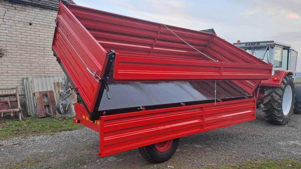 Przyczepa rolnicza wywrotka jednoosiowa wywrot 3 strony