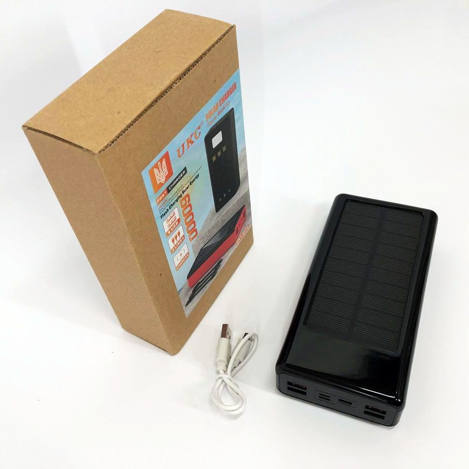 Портативна мобільна зарядка, Павербанк POWER BANK SOLAR 60000MAH