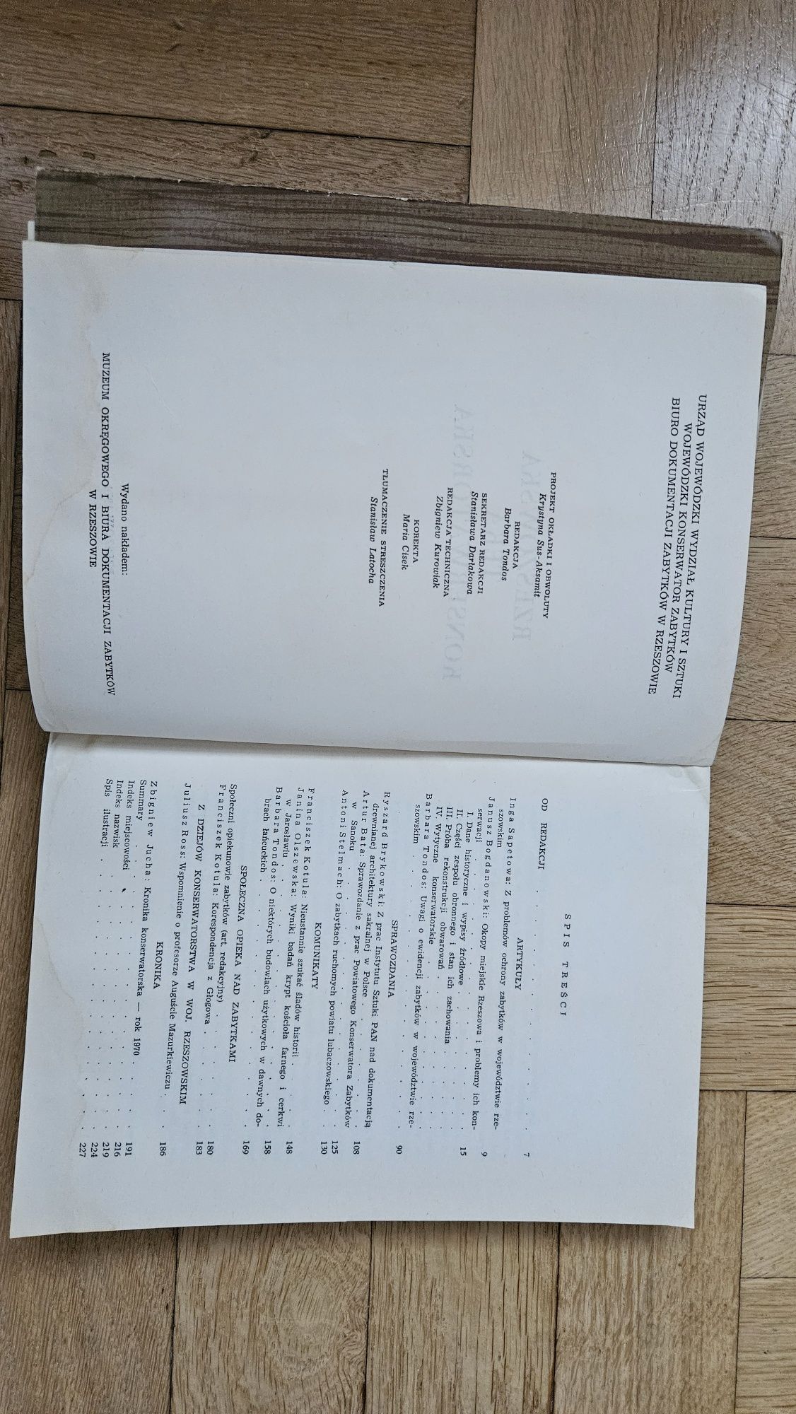 Publikacja: Rzeszowska Teka Konserwatorska.
