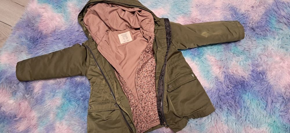 Super kurtka 2 w 1 dla dziewczynki zara baby outerwear collecti